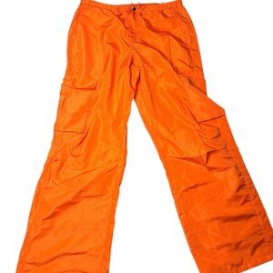 Women's Wide Leg Orange Pants